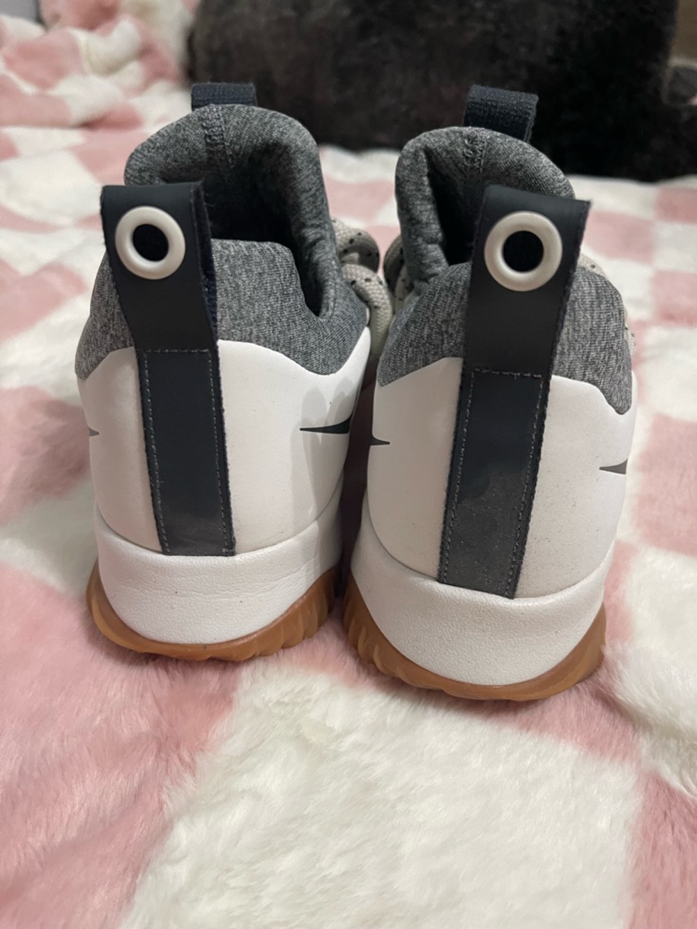 Nike Grey, White and Gum Women's Slip-On Sneakers - Picture 3 of 6